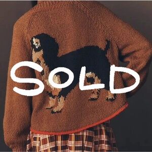 Anthropologie Jesse Dachshund Cardigan Size Medium NWT